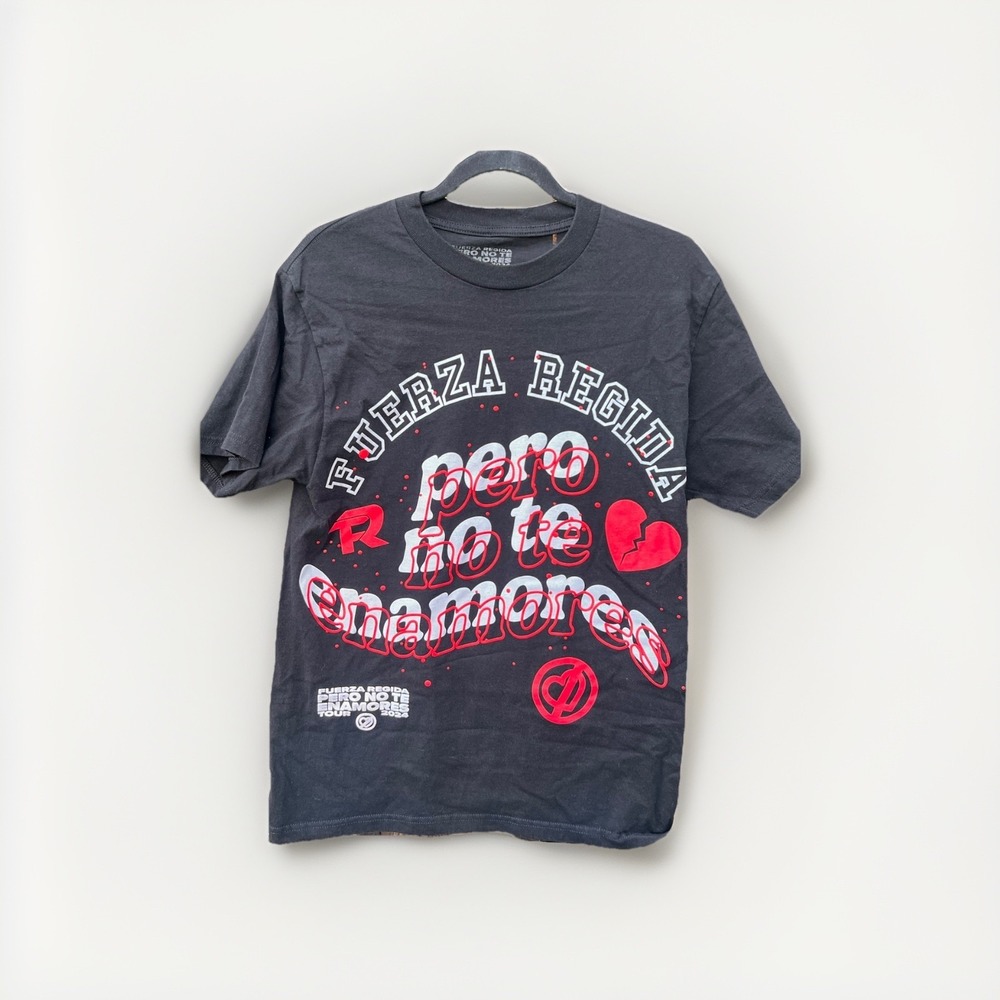 Fuerza Regida Band Shirt Pero No Te Enamores Tour 2024 Small Music Heart
